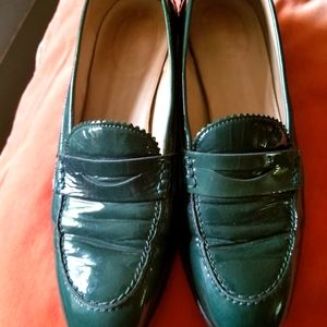 JADE GREEN PATENT LEATHER JCREW SHOES!